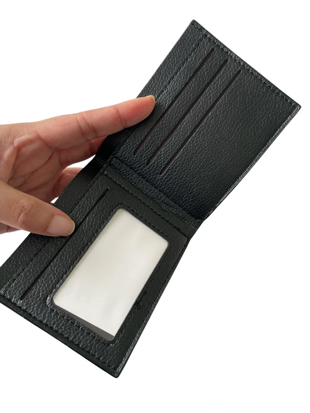 Classic Black Bi-Fold Wallet - Unbranded